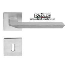 Maniglia per porte interne Linea Calì TRIO quadrata moderna cromo satinato