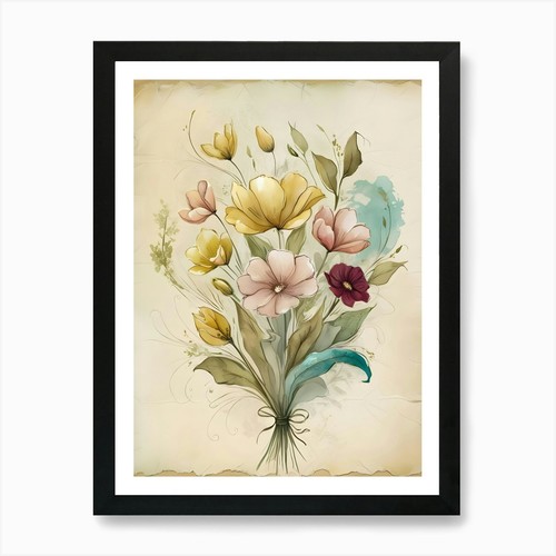 Acquerello fiori bouquet - bouquet, 4