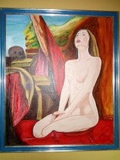 Quadro Donna in Preghiera Nera