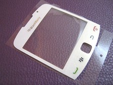 Vetro vetrino cover Blackberry Curve 9300 3G per display Bianco Nuovo+biadesivo