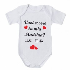 Body bimbo bimba con stampa vuoi essere la mia madrina? N075