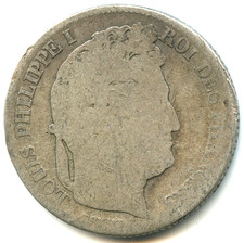 1 franco argento Luigi Filippo