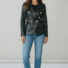 Blazer donna nero struttura