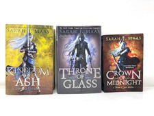 Lot of 3 Throne of Glass Book Set by Sarah J. Maas Original Covers OOP HC/PB