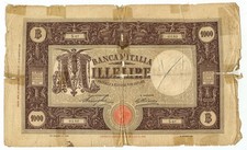 1000 LIRE BARBETTI GRANDE M TESTINA FASCIO I TIPO 12/04/1929 qMB