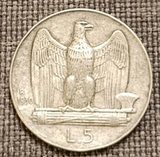 5 LIRE AQUILOTTO 1930 MONETA