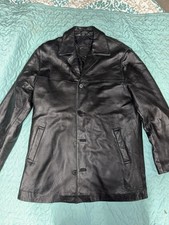 Giacca pelle nera vintage eco - giacca,