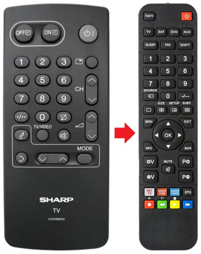 Telecomando adatto per sharp - per,