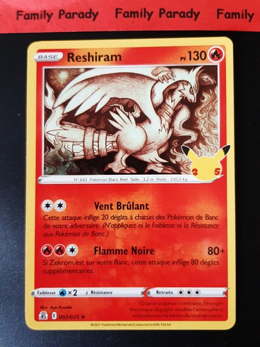 Reshiram holo 130pv 002 - reshiram, 002/025
