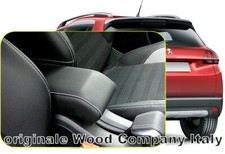 bracciolo DESIGN per Peugeot 2008 2013-2019 nero cuciture Bianche NO VITI VISTA