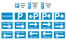 Segnaletica Direzionale e Parcheggio - PVC 1,2mm - A5 A4 A3 - Vari Disegni
