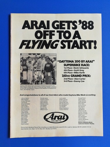 Caschi moto arai vintage 1988 - arai,