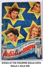 FIGURINE ARTISTI DEL CINEMA ED. LAMPO 1951 DALLA 1 ALLA 250 Scegli dalla Lista
