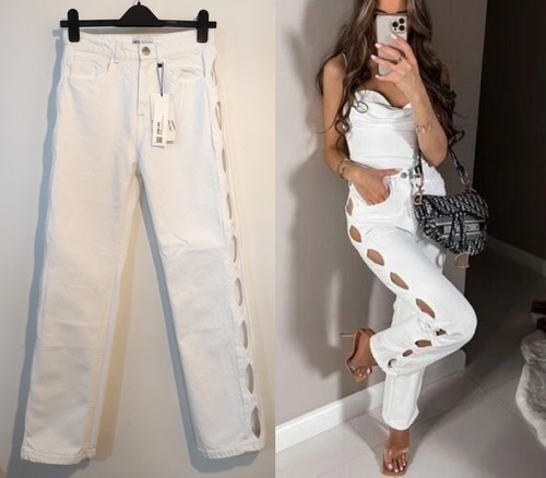 Jeans zara bianco taglio - jeans,