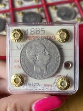 MONETA REGNO D’ITALIA UMBERTO I 2 LIRE 1885 RARA sigillata qBB SUBALPINA
