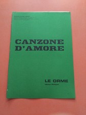 Le Orme Canzone D'amore Spartito Sheet Music