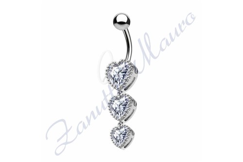 Piercing ombelico cuori - 3,