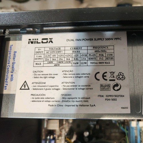 Nilox 8500btx 500w atx - lc-8500btx,