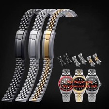 Cinturino orologio giubileo acciaio inox argento 20/22 mm per Rolex Tudor Seiko 