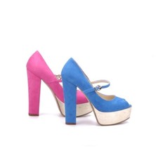 Sandali Celeste Decolte Open Toe Tacchi Spuntati Alti Tata Tacco Heel Matrimonio