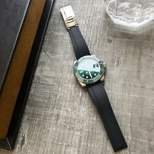 20mm Gomma Nera Oysterflex Orologio Cinturino Per Rolex Deployment Chiusura