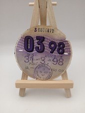 PRIVATE MERCEDES HGV LORRY 1998 Original Stamped Old Road Car Tax Disc Rare