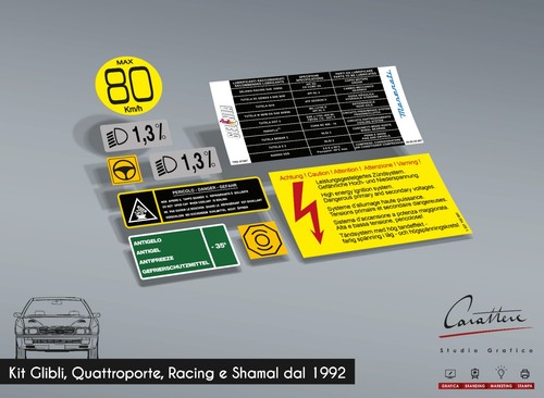 Kit adesivi maserati ghibli - adesivi,
