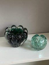 2 vasi coppe in vetro di