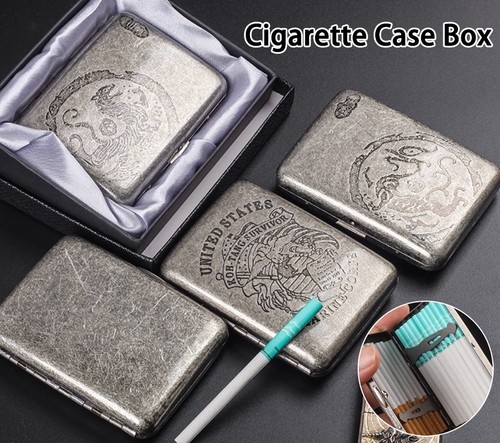 Vintage metal cigarette case - vintage,