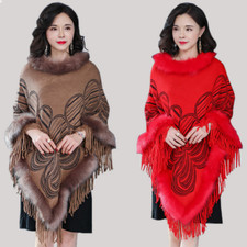 Donna Maglia Poncho Mantella