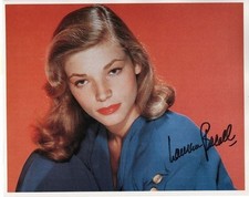 Lauren Bacall foto autografata