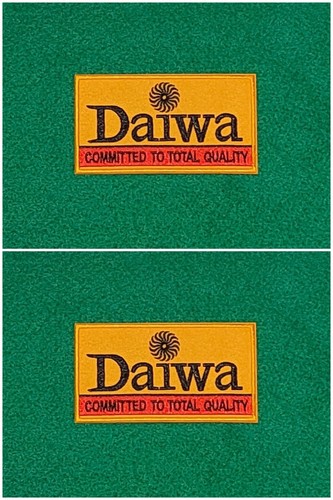 Pair yellow daiwa patches - pair,