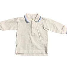 Polo bianca bambino con bordo