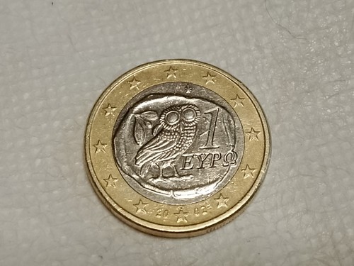 Moneta euro grecia gufo 2002 - grecia,