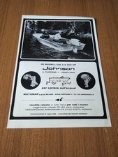 1970 JOHNSON MOTORE MARINO FUORIBORDO BARCA PESCA VINTAGE AD PUBBLICITA