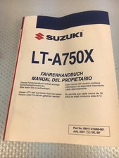 Manuale Di Uso e Manutenzione Suzuki Kingquad LT-A750X K8 2008 Tedesco Spagnolo