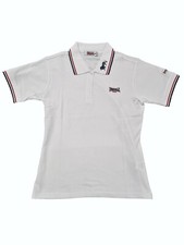 Polo Lonsdale Original Ladies White Stacy con logo ricamato camicia da donna