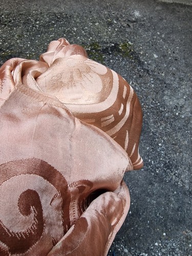 Copriletto raso rosa antico
