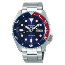 Orologio Seiko Uomo Analogico Automatico Quadrante Blu Bracciale Argento 5 Sport SRPD53K1