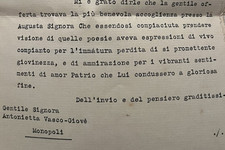 CASA DI SUA MAESTÀ LA REGINA MADRE-Lettera dattiloscritta-1928 - MONOPOLI BA
