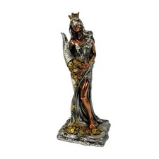 Dea Bendata in Resina Statua Portafortuna Dipinta a Mano in Italia cm 21