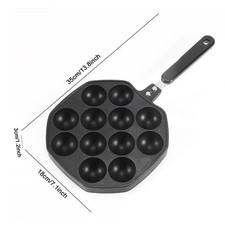 Takoyaki Pan 20 Stampi Takoyaki Maker Padella Lega Di Alluminio Antiaderente Gri