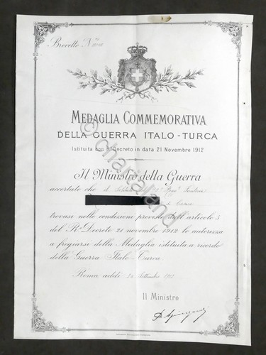 Certificato autorizzazione per