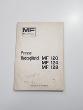 USO E MANUTENZIONE ORIGINALE MASSEY FERGUSON PRESSA RACOGLITRICE MF 120 124 128