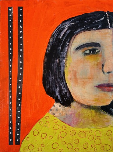 Outsider art donna ritratto - outsider,