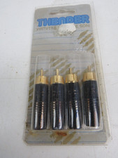 4 connettori THENDER 49-252 RCA plug placcati oro massa spessa corpo metallo 3