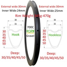 Cerchio carbonio bici ghiaia