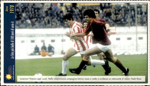 Cartolina calcio calciatore