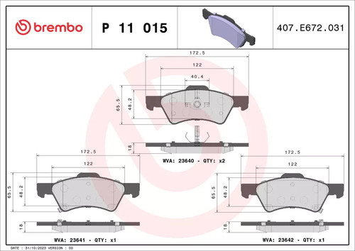 Kit pastiglie freno - , anteriore