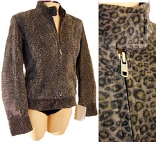 Giacca leopardata scamosciata